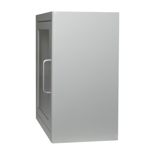 Plåtskåp med larm, vitt, för inomhusbruk