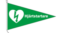 Båtvimpel Hjärtstartare, 40x21cm