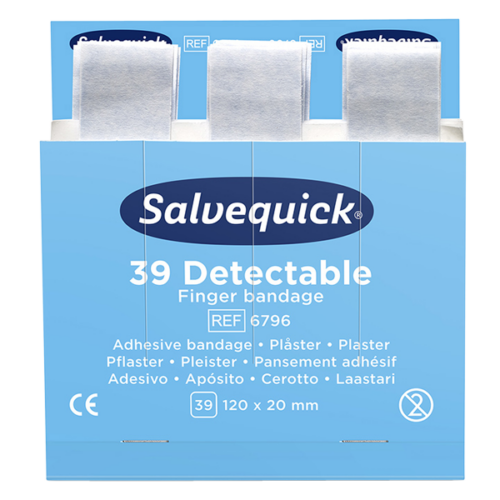 Fingertoppsplåster blue detectable, 39st/refill , 6 refiller/ask