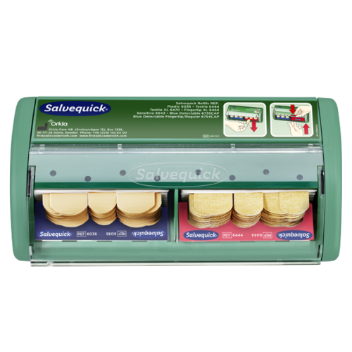 Plåsterautomat med textil och plastplåster