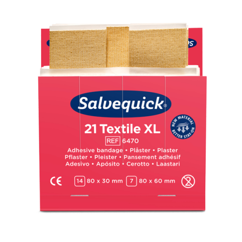 Textilplåster extra stora, 21st/refill , 6 refiller/ask