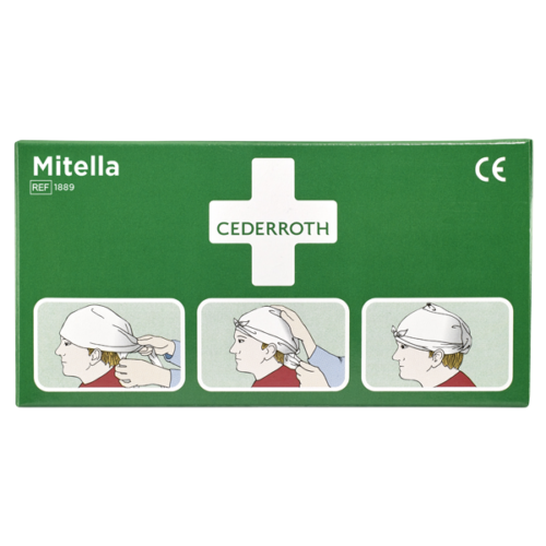 Mitella i ask, 2 st samt 6 st säkerhetsnålar