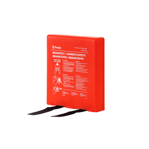 Brandfilt Presto 120 x 120 cm, hård väska